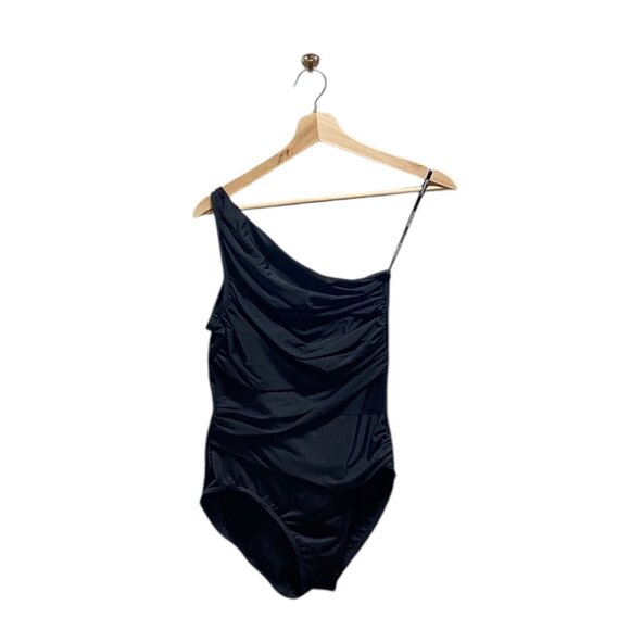 MiracleSuit One Shoulder Swimsuit Black Size 6 - Picture 2 of 11